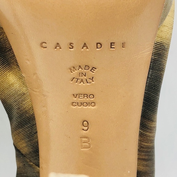 Casadei Brown Satin Gradient Platform Pumps Ultra High Heels 9B Italy Vero Cuoio - Picture 11 of 16